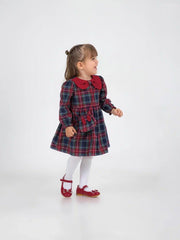 Girls Tartan Dress with Bag